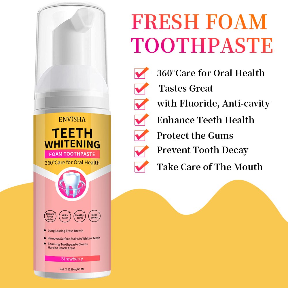 OEM ODM Daily Oral Care Tooth Stain Removal Foam Teeth Colour Correcting Whitening Mousse Toothpaste