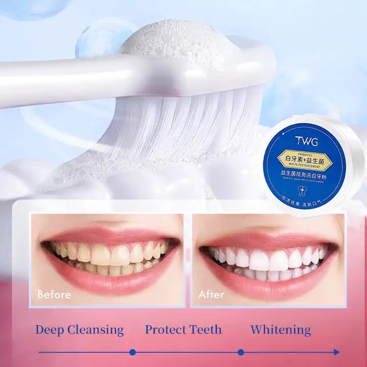 Wholesale RTS TWG Teeth Whitening Powder Mint Extract Breath Fresheners Oral Cleansing Whitening Teeth Powder