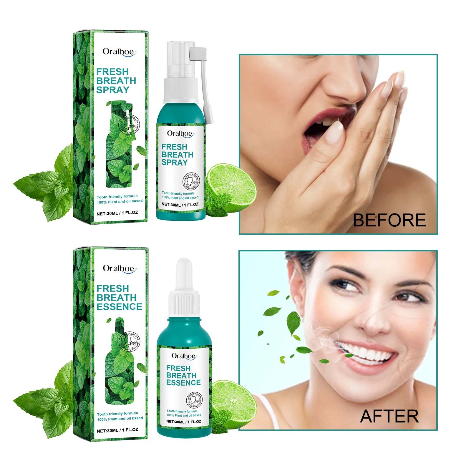 New arrival Mint Mouth Spray Breath Freshener Bad Mouth Smell Removing Care Mint Cool Drop Mint Breath Oral Drops