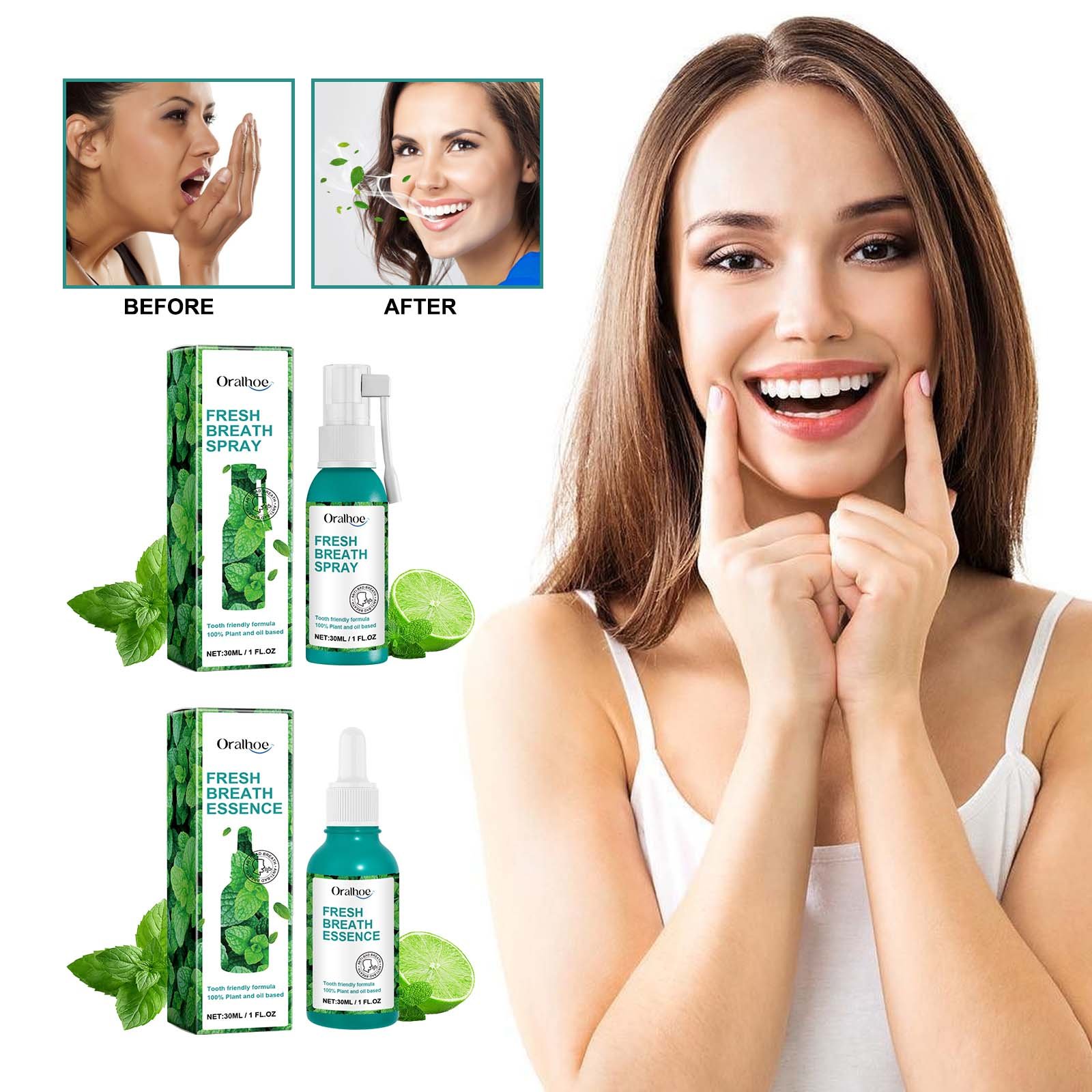 New arrival Mint Mouth Spray Breath Freshener Bad Mouth Smell Removing Care Mint Cool Drop Mint Breath Oral Drops