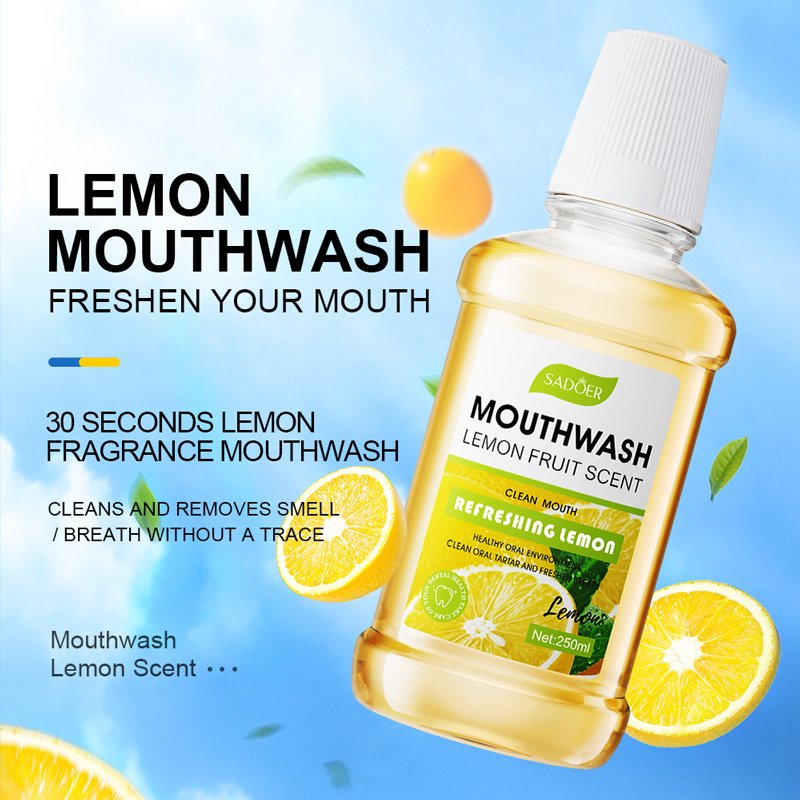 Private Label SADOER People Oral Health 250ml Bottled Deep Clean Freshens Breath Liquid Natural Mouth Wash Bottles