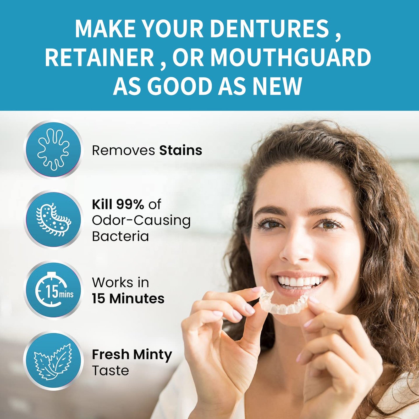 Anti Bacteria Stain Removal Original Clean Aligner Retainer Cleaner Breath Freshener Teeth Aligner Foam