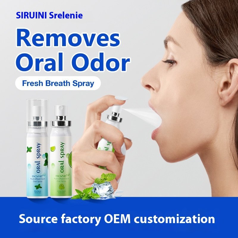 OEM Long-Lasting Portable Oral Mint Mouthwash Spray Probiotic Freshener to Remove Bad Breath