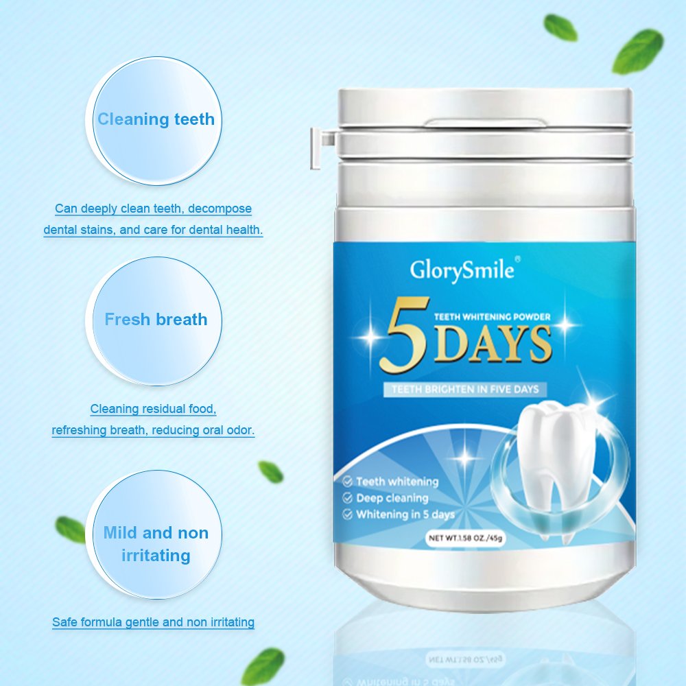 Remineralizing Teeth Whitening Powder Breath Freshener Mint Flavor Fluoride-Free Formula Toothpowder Custom Logo