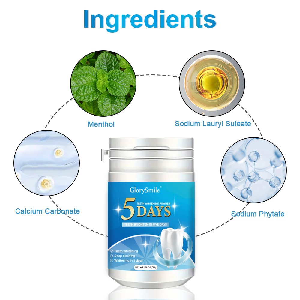 Remineralizing Teeth Whitening Powder Breath Freshener Mint Flavor Fluoride-Free Formula Toothpowder Custom Logo