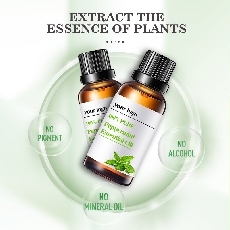 Organic essential oil peppermint oil for Boosting Skin Health and Promoting Hair Growth and Reduces Dandruff