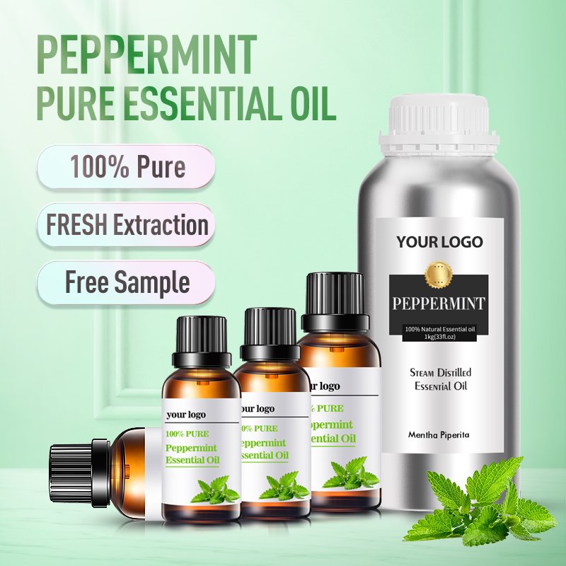 Organic essential oil peppermint oil for Boosting Skin Health and Promoting Hair Growth and Reduces Dandruff