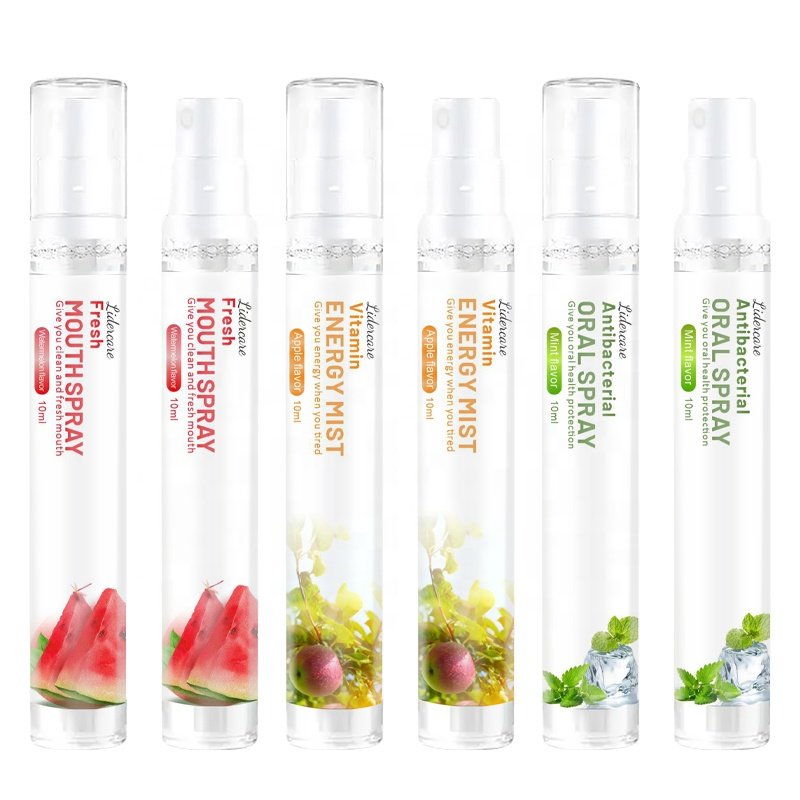 Canton Fair Lidercare Wholesale Portable Cool Mint Mouth Clean Oral Breath Freshener Spray Travel Size Mouth Spray For Women