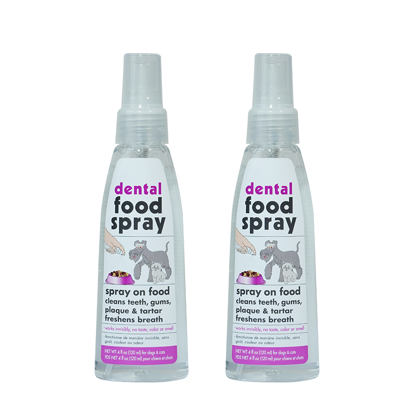 Cleans Teeth & Gums, Removes Plaque & Tartar, Freshens Breath - Cat & Dog Dental Spray with No Brushing or Rinsing