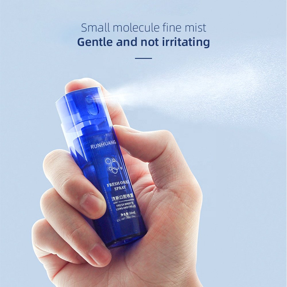 Custom private logo mint flavor oral care fresh mouth breath freshener mouth spray for bad breath
