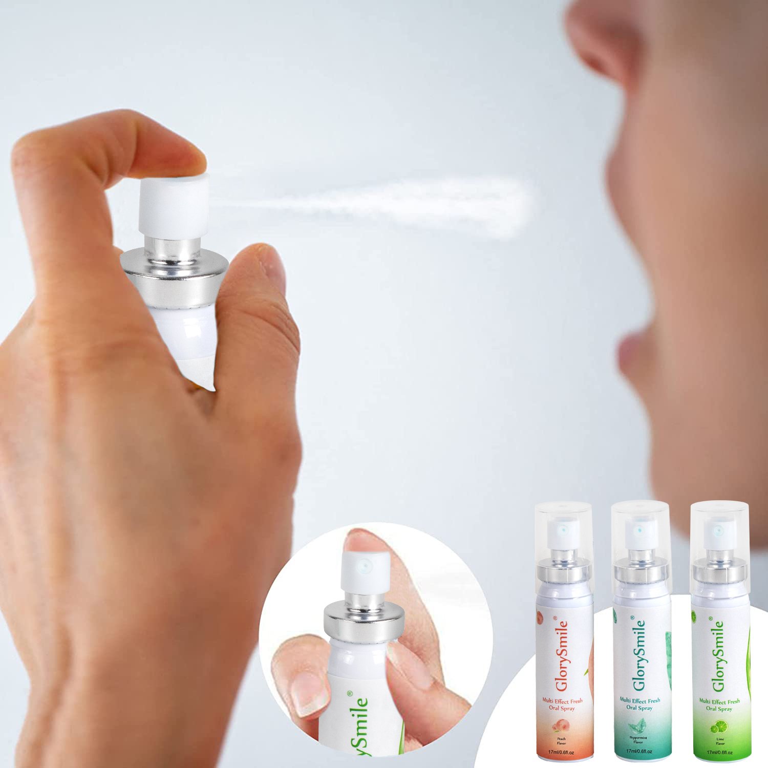8ml Wholesale 3 Flavor Nature Oral Care Portable Stay Cool Fresh Mouthwash Breath Sprays