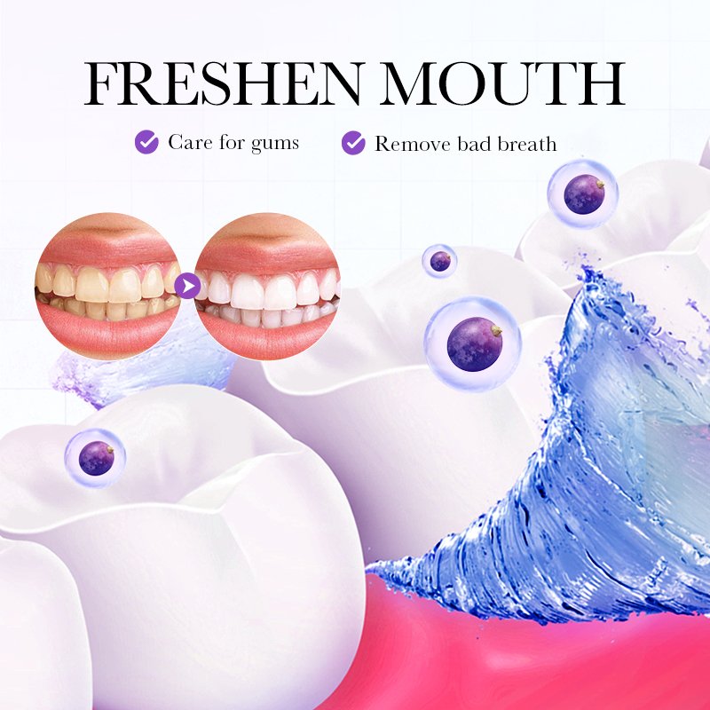 New Arrival Mint Flavored Green Tea Watermelon Mango Coconut Grape Coffee Mouthwash Freshening Breath Whitening Teeth Oral Care
