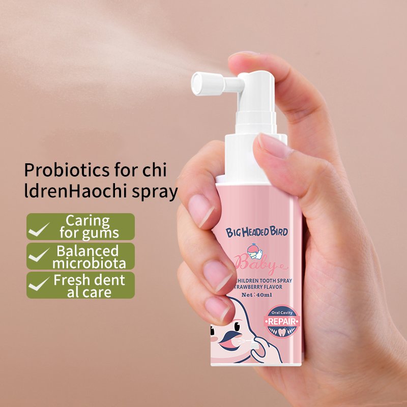 anti cavity oral care strawberry orange flavor breath freshener fresh natural clean taste for baby children tooth spray