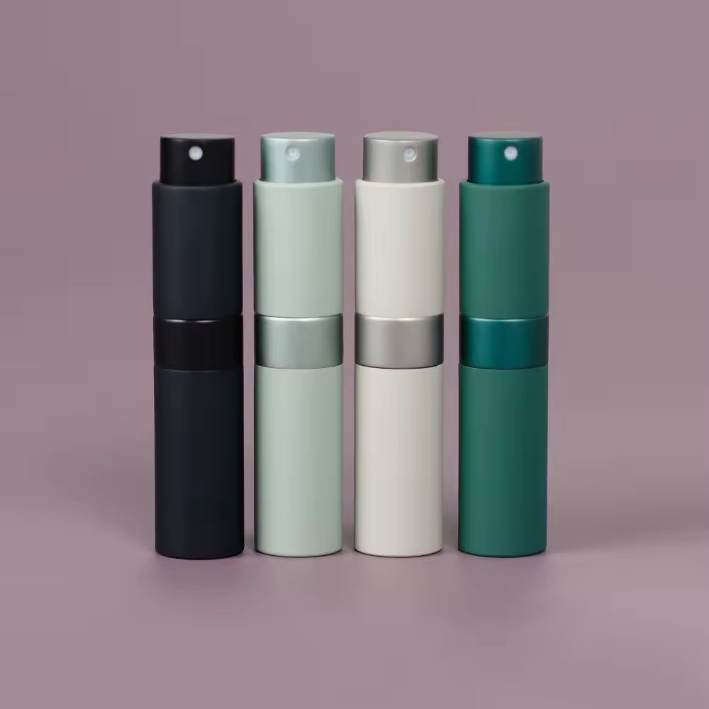 Custom 5ml 8ml 10ml 20ml Refillable Aluminum Round Twist Up Perfume Bottle Fresh Spray Oral Spray Antibacterial Spray