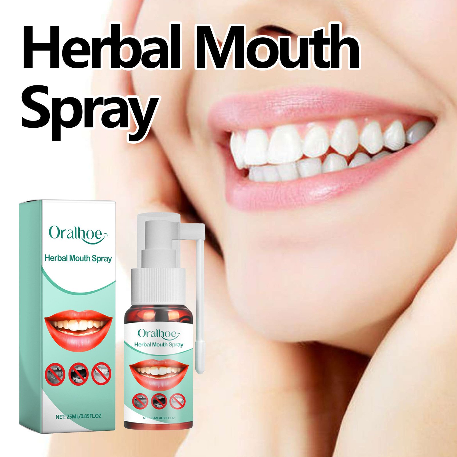 Natural Mint Spray Breath Freshener Mouth Spray Prevent Bad Odor Mouth Refresher Spray Fresh Breath Remove Bad Breath