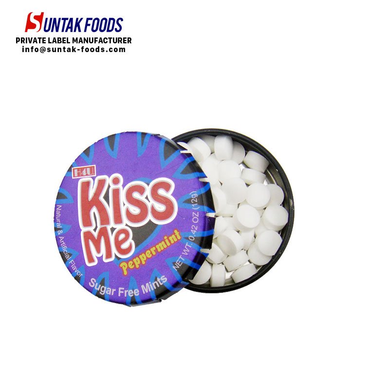 Wholesale OEM Business Freshen Breath Confectionery Sugarfree Xylitol Strong Mint Customized Candy