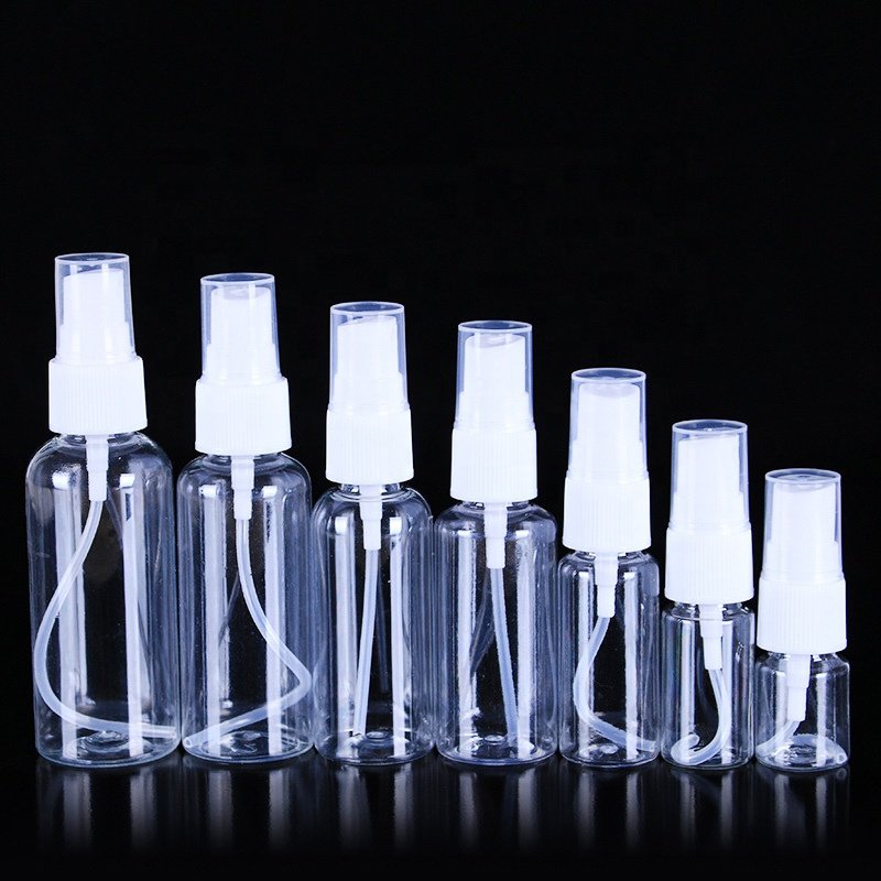 10ML 30 ML 50ML 60ML 75ML 80ML 100ML 500ML Clear PET Plastic Breath Freshener Perfume Alchhol Hand Sanitzser Pocket Spray Bottle