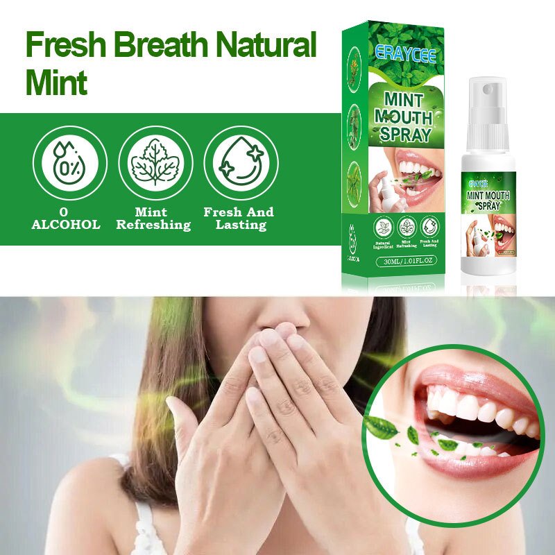 OEM Breath Fresher Spray Mint Mouth Spray Fresh Breath Remove Oral Odor Bad Breath Kissing Fragrance Deodorant Lasting Portable