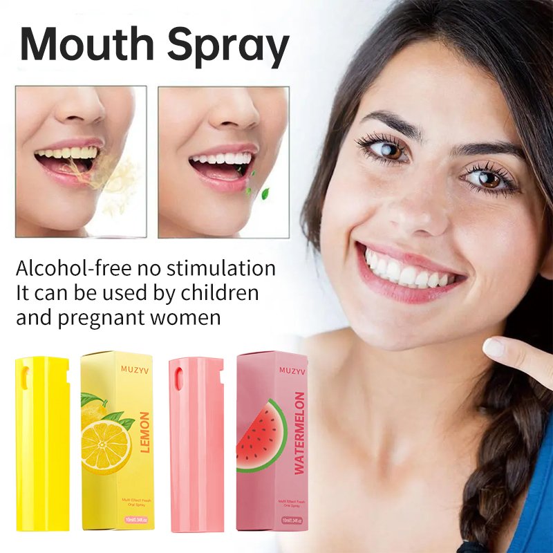 Fresh Breath Spray Fruit-Flavored Oral Spray freshener Compact Portable Refreshing Cool Fresh Breath Oral Odor Care