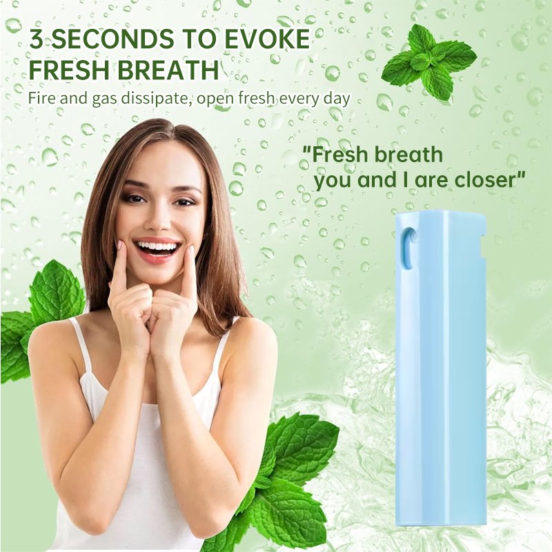 Fresh Breath Spray Fruit-Flavored Oral Spray freshener Compact Portable Refreshing Cool Fresh Breath Oral Odor Care