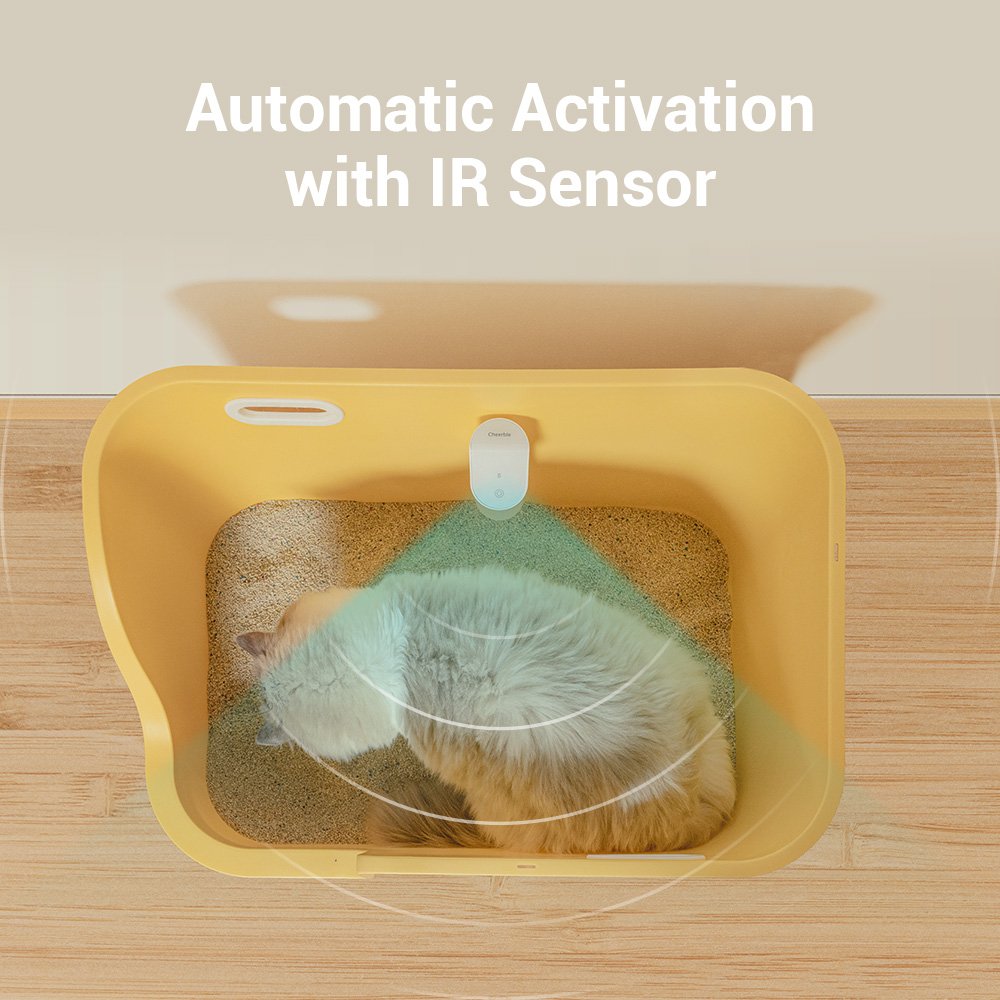 Cheerble Automatic IR Sensor Rechargeable Air Fresh Smart Deodorizer Set