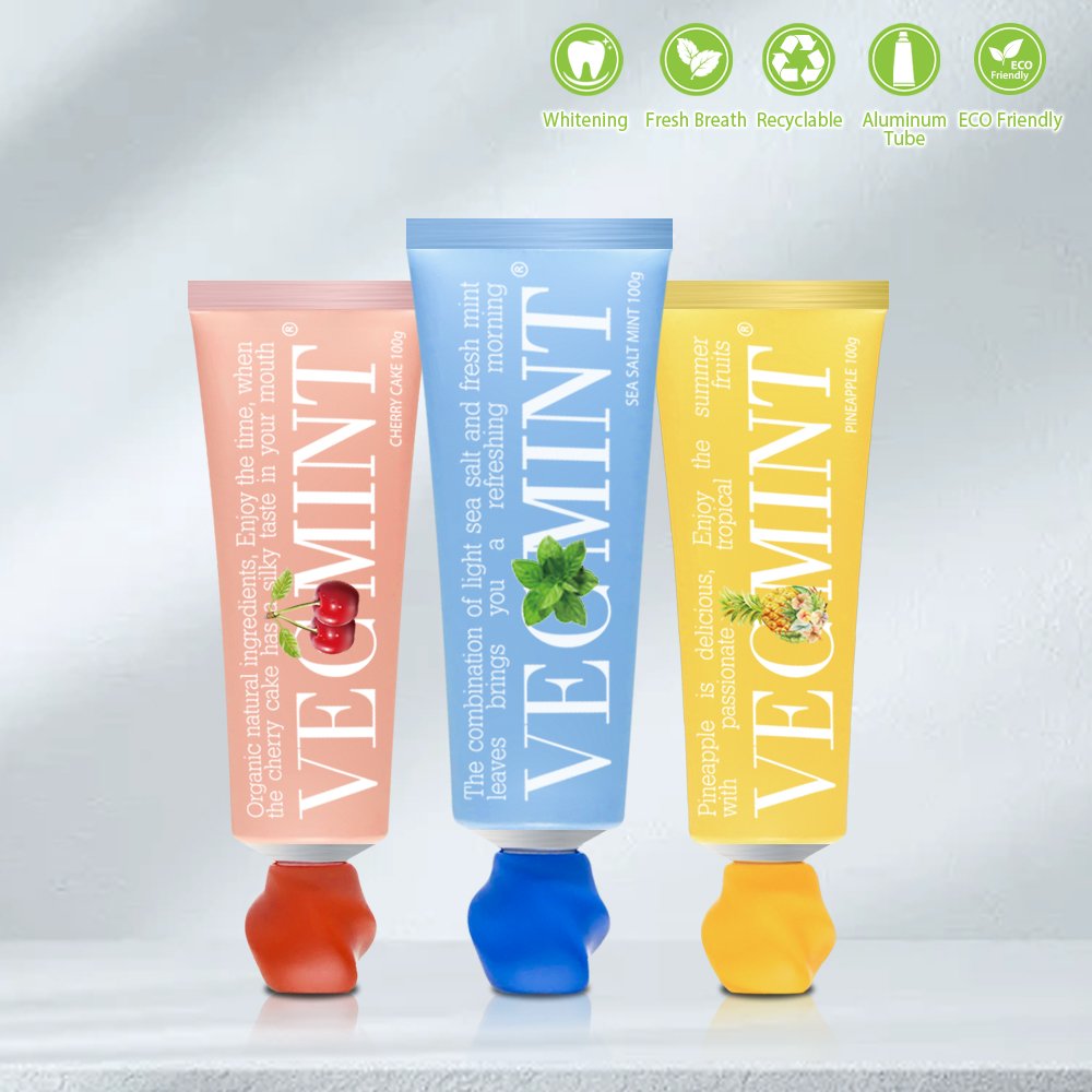 Factory Developed Fruit Flavor Fresh Breath Teeth Whitening Brand Custom Toothpaste