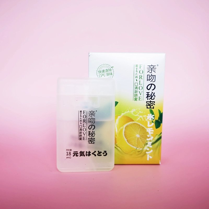 Prof. Ding Portable Peach Mint Bad Breath Remove Perfume Oral Spray Breath Freshener