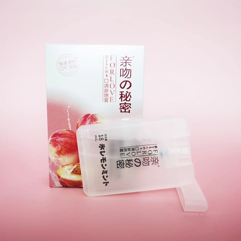 Prof. Ding Portable Peach Mint Bad Breath Remove Perfume Oral Spray Breath Freshener