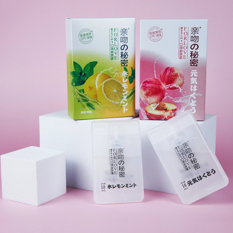Prof. Ding Portable Peach Mint Bad Breath Remove Perfume Oral Spray Breath Freshener