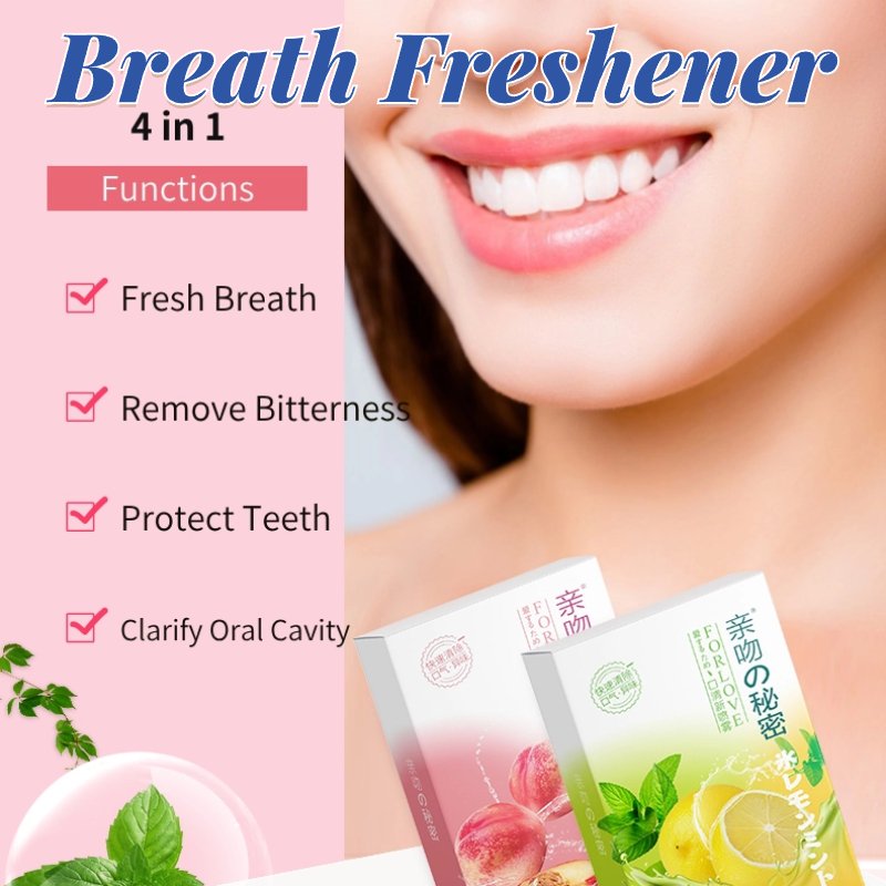Prof. Ding Portable Peach Mint Bad Breath Remove Perfume Oral Spray Breath Freshener