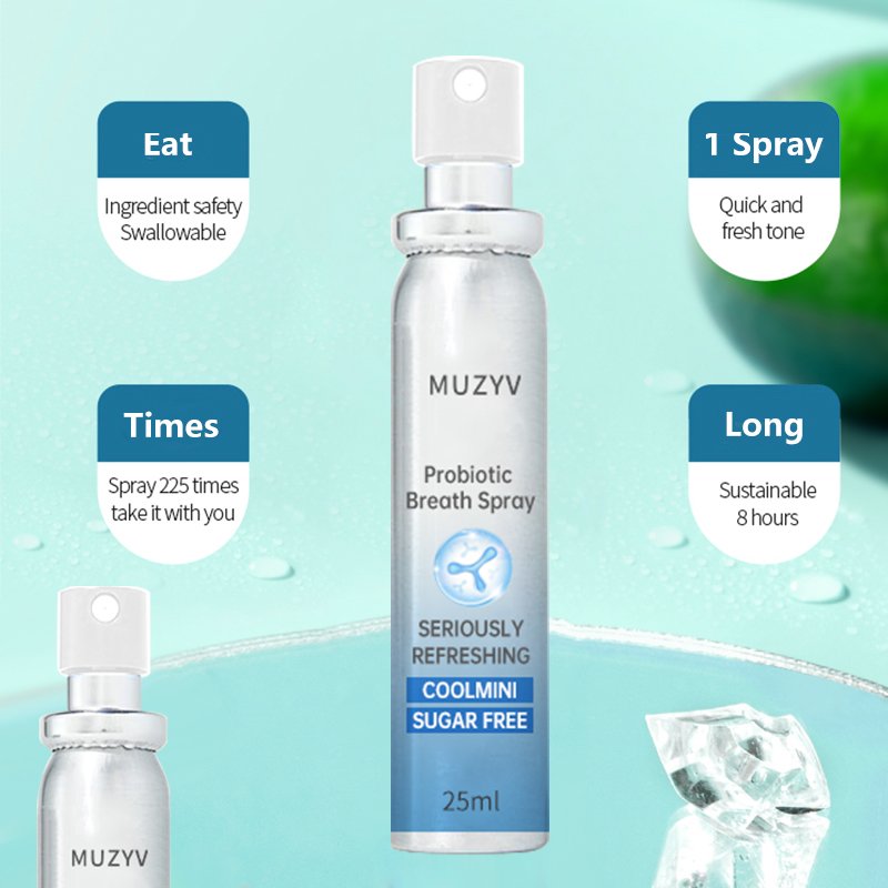 Custom oral bad breath probiotics vitamin natural mouth breath fresheners spray