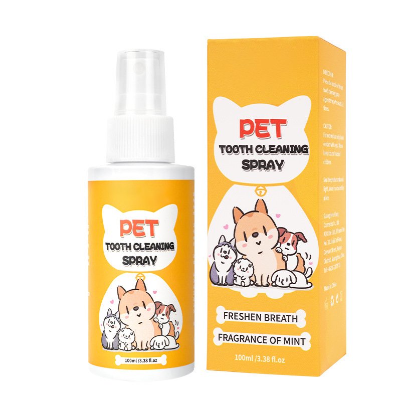 OEM Natural Dog Breath Freshener Cat Dental Cleaning Spray Multi-Purpose Oral Hygiene Targets Tartar Plaque Pet Teeth Gum