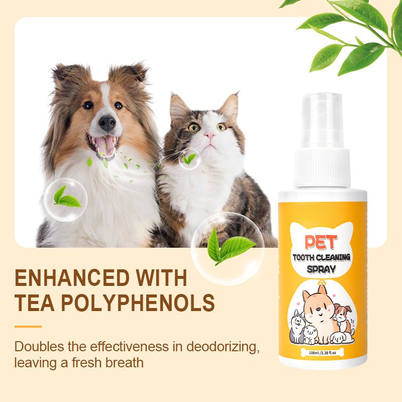 OEM Natural Dog Breath Freshener Cat Dental Cleaning Spray Multi-Purpose Oral Hygiene Targets Tartar Plaque Pet Teeth Gum