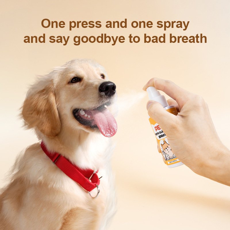 OEM Natural Dog Breath Freshener Cat Dental Cleaning Spray Multi-Purpose Oral Hygiene Targets Tartar Plaque Pet Teeth Gum