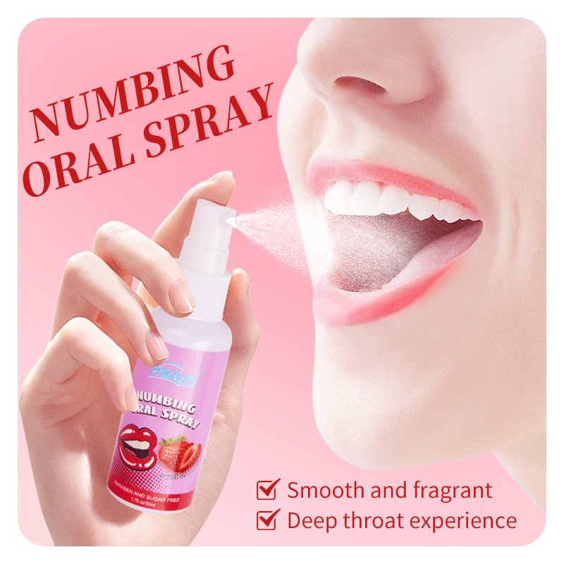 Portable 50ML Oral Sex Water-Based Breath Freshener Deep Throat Fruity Peach Flavor Long Lasting Fresh Breath Mouth Spray