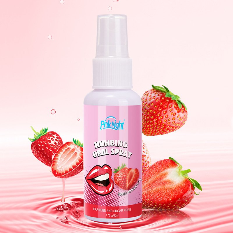 Portable 50ML Oral Sex Water-Based Breath Freshener Deep Throat Fruity Peach Flavor Long Lasting Fresh Breath Mouth Spray