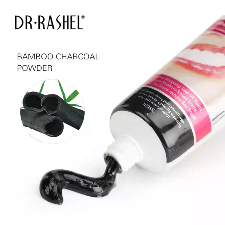 DR.RASHEL charcoal remove stains freshen breath brighten teeth whitening toothpaste