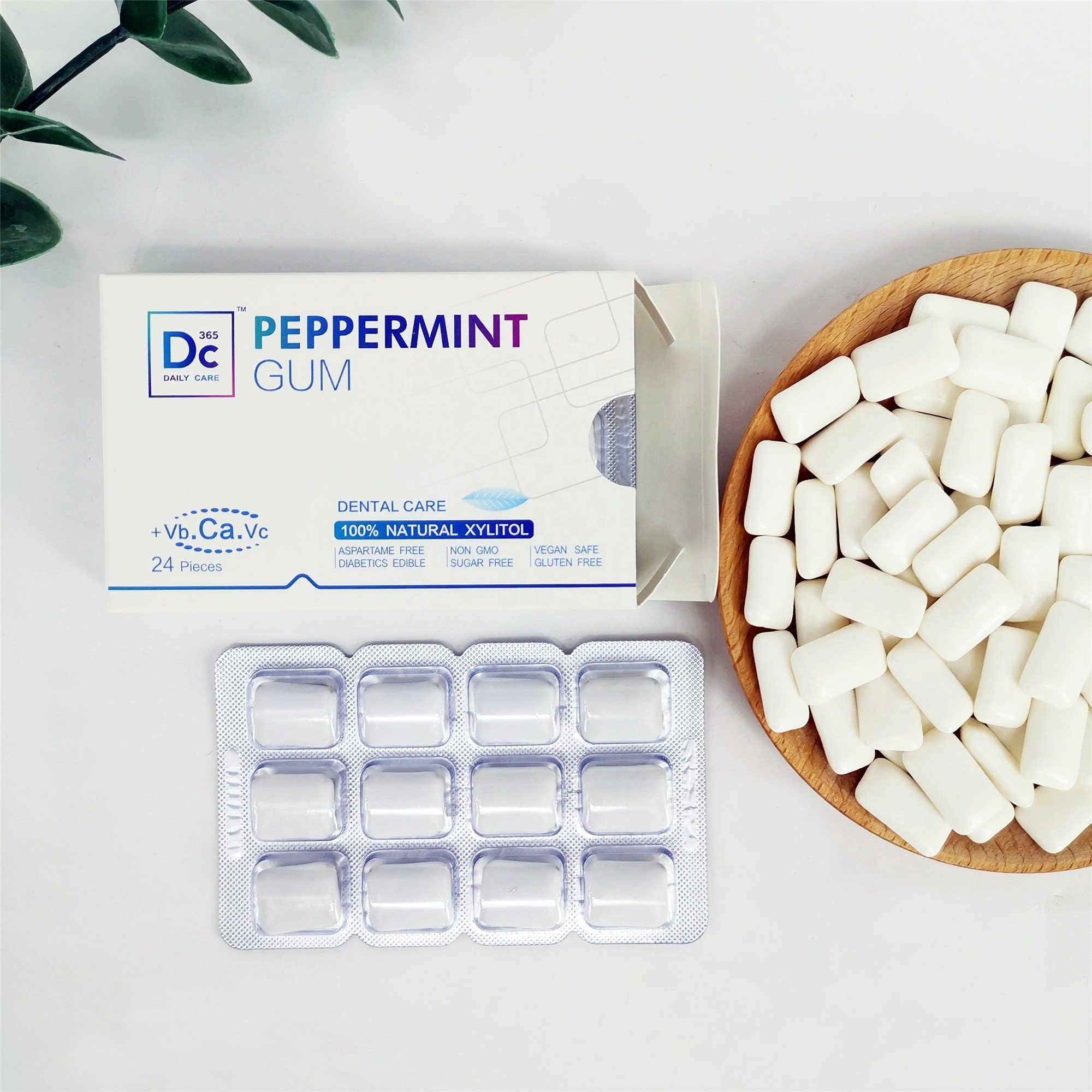Private Label Service Blister Package 18g 100% Xylitol Chewing Gum