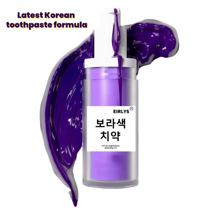 Korean Recipe-Infused Travel Toothpaste Purple for Fresh Breath Portable Oral Care