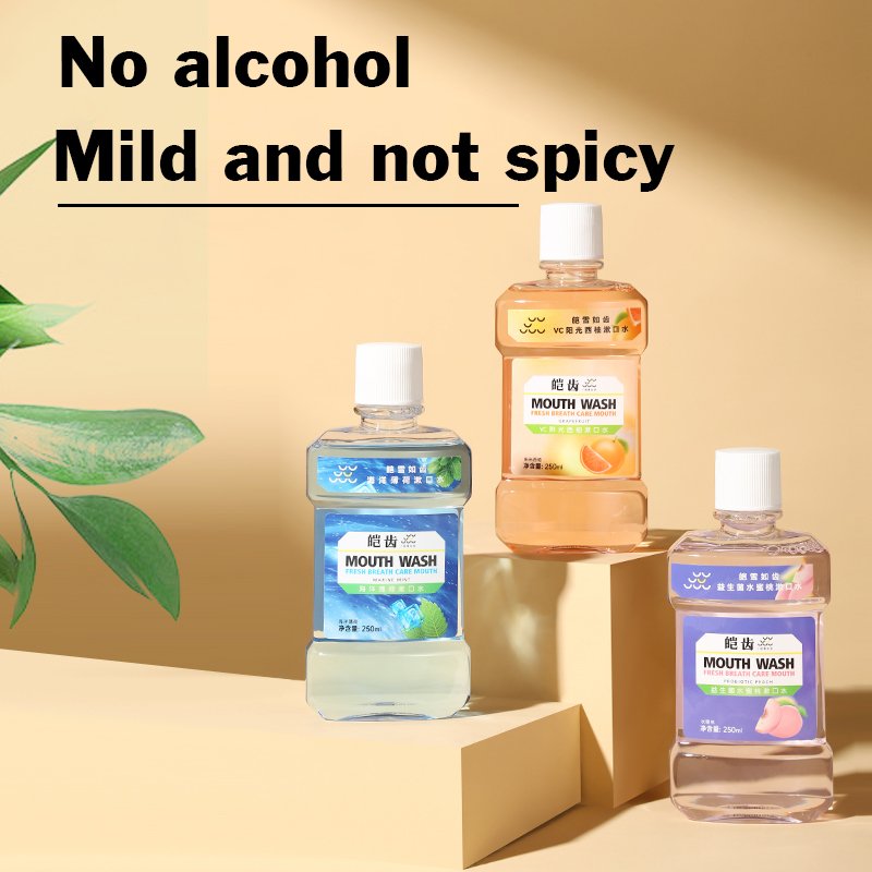 Mouthwash Refreshing Oral 250ML Home Use Mouthwash Fruit Flavor Hotel Travel Mouth Wash Fresh Breath Oral Dental Clean Wholesale