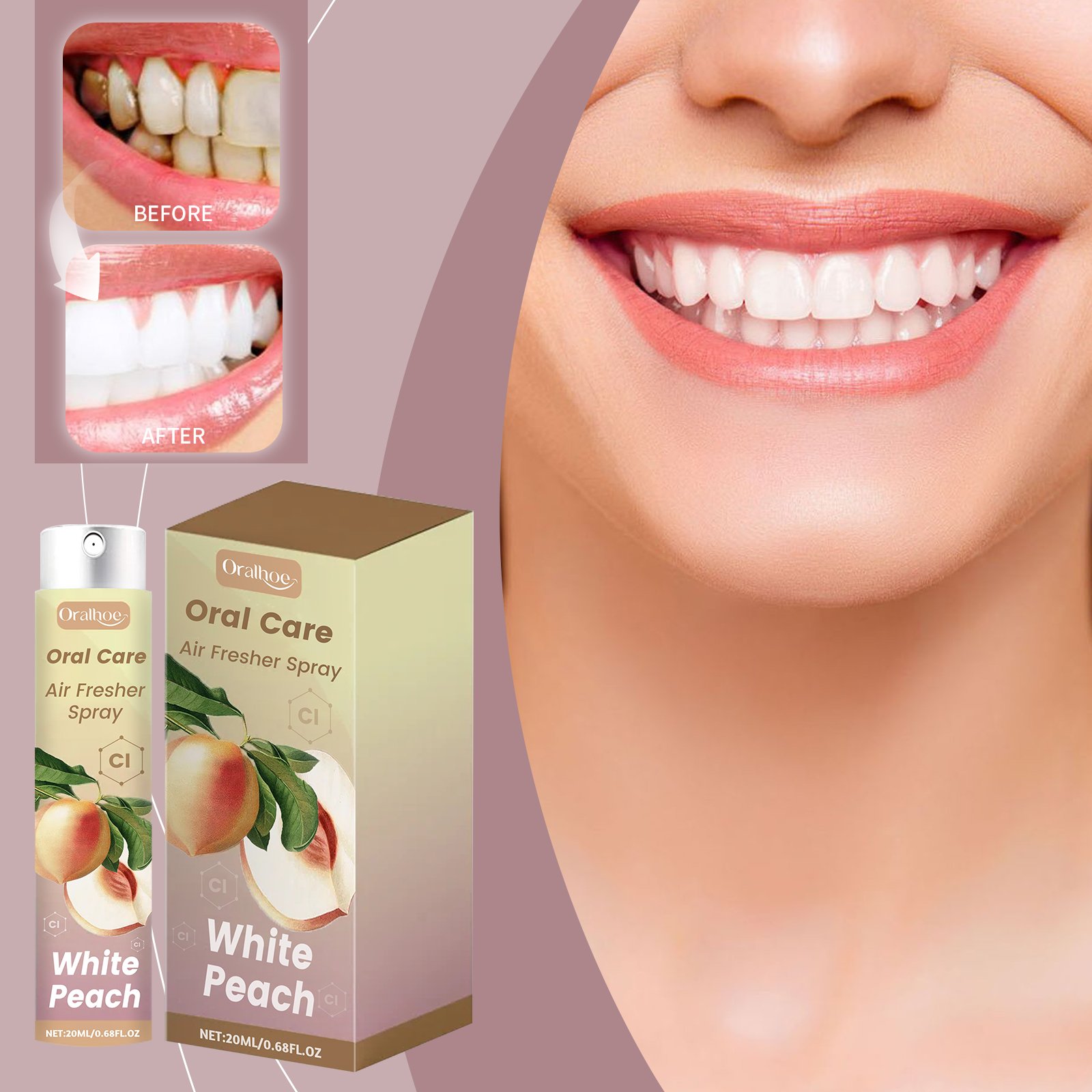 Oralhoe Fresh Breath Product Deep Cleaning Mouth Fresh Natural Fresh Breath Mouth Spray