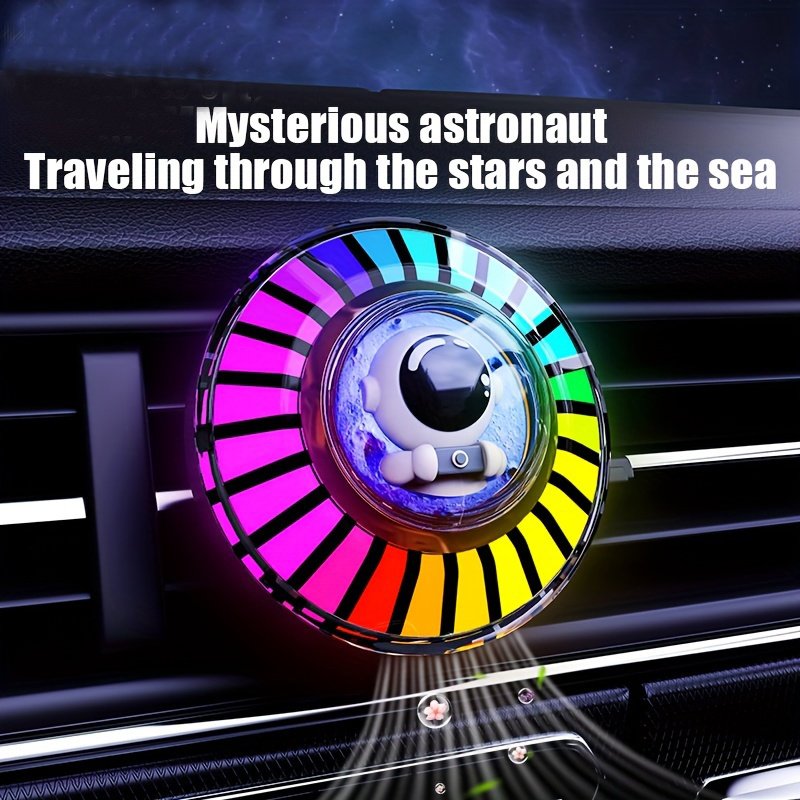 Astronaut Car Air Outlet Aromatherapy Creative RGB Space Cabin Interior Decoration Car Perfume Atmosphere Breathing Light