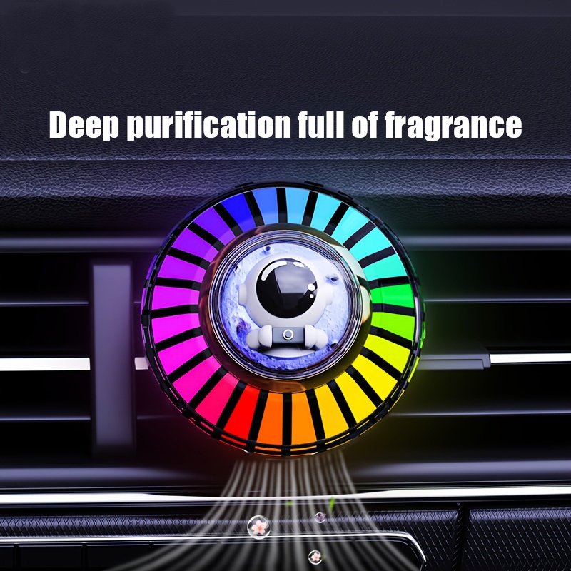 Astronaut Car Air Outlet Aromatherapy Creative RGB Space Cabin Interior Decoration Car Perfume Atmosphere Breathing Light