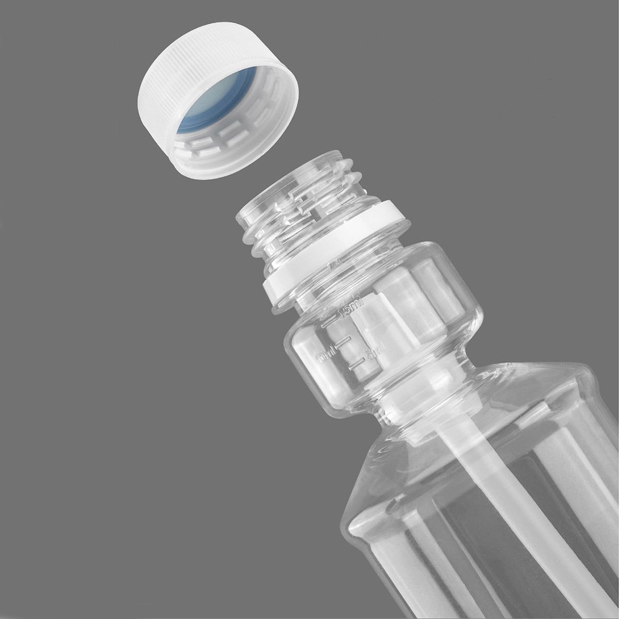 250ml graduated Dental Fresh Water Additive Breath Freshener Teeth glasses contact lenses Cleaning Solutions Mouthwash Bottle