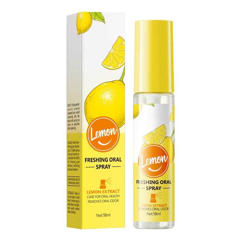 Custom Wholesale 18 ml Mint Peach Lemon Flavor Breath Freshener Breath Spray