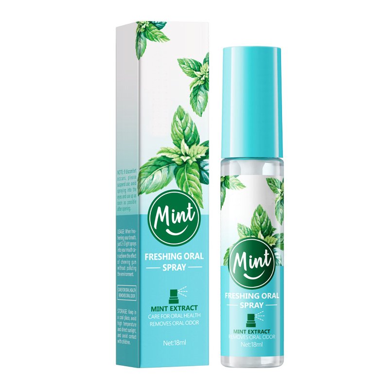 Custom Wholesale 18 ml Mint Peach Lemon Flavor Breath Freshener Breath Spray