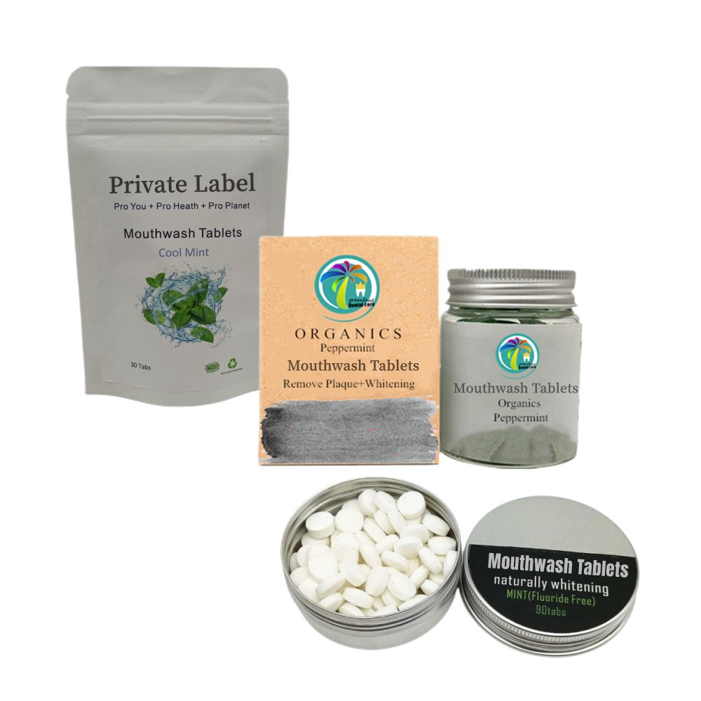 Freshen Breath Oral Rinse Tablets Solid Mouthwash Pills for Travel