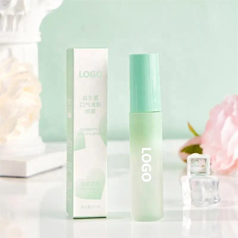 Private label mouthwash Breath Freshener Spray Alcohol-Free Breath Peach Mint moisturize mouth spray for bad breath