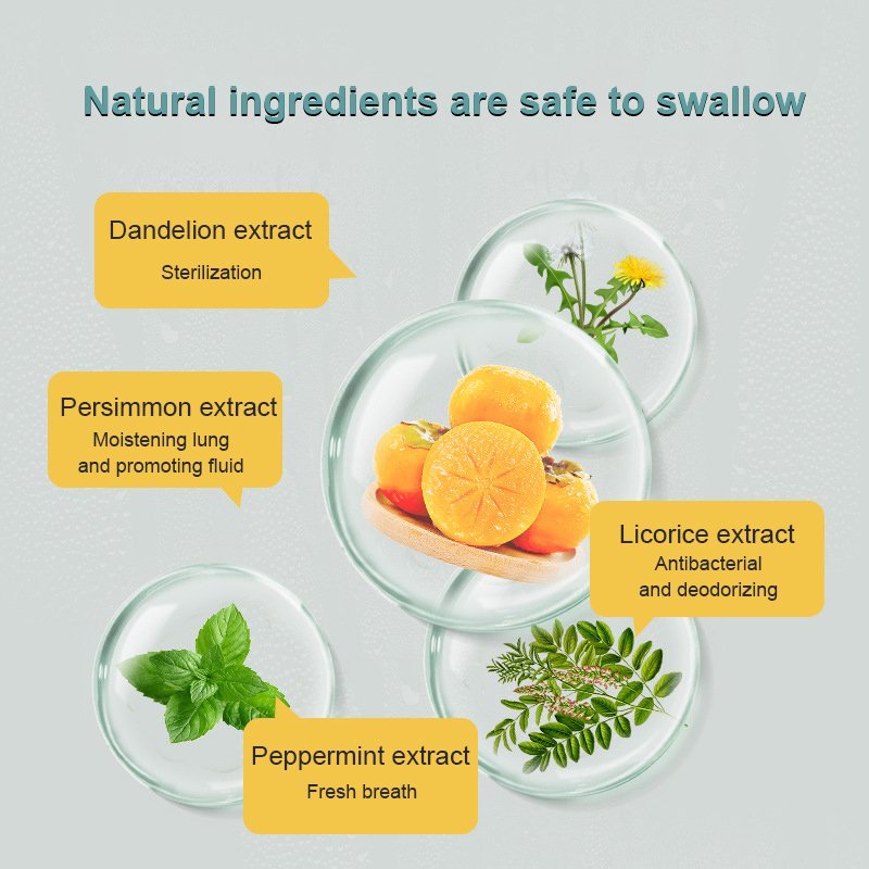 Natural Mint Spray Breath Freshener Mouth Spray Prevent Bad Odor Mouth Refresher Spray Fresh Breath Remove Bad Breath