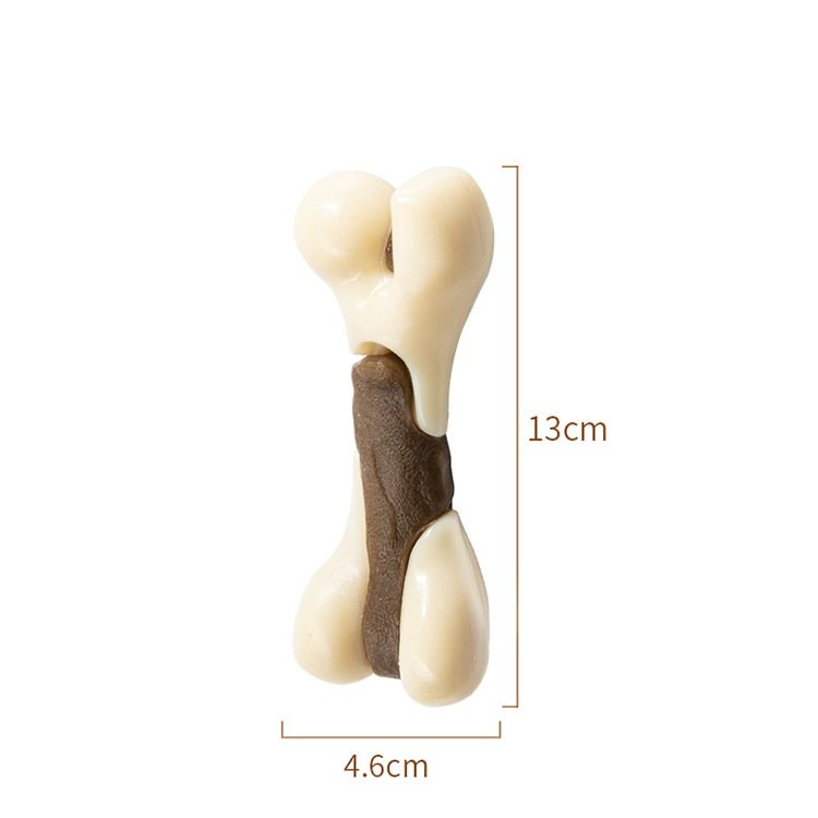 Grind Teeth Freshen Breath Nylon Cowhide Material Beef Flavor Durable Dog Chew Toy Bone